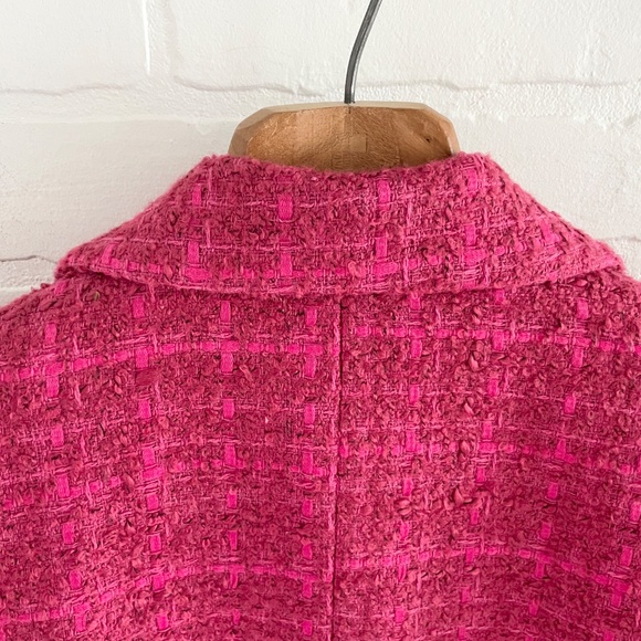 LC Waikiki Vision Blazer Tweed Jacket Chanel vibe Double breasted Pink Sz S - Picture 14 of 16
